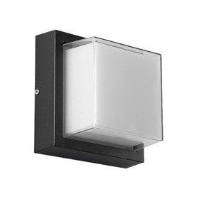 Sunlite 85110 LED Square Modern Outdoor Fixture, 12 Watts, 850 Lumens, Tunable 30K/40K/50K Color, 90 CRI, ETL Listed, Black, For Entryway, Garage and Porches