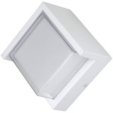 Sunlite 85114 LED Square Modern Outdoor Fixture with Canopy, 12 Watts, 850 Lumens, Tunable 30K/40K/50K Color, 90 CRI, ETL Listed, White, For Entryway, Garage and Porches