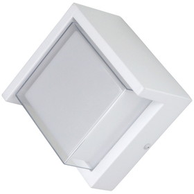Sunlite 85114 LED Square Modern Outdoor Fixture with Canopy, 12 Watts, 850 Lumens, Tunable 30K/40K/50K Color, 90 CRI, ETL Listed, White, For Entryway, Garage and Porches