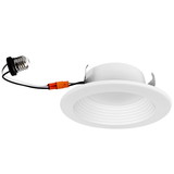 Sunlite 87790 4-Inch Retrofit Recessed Downlight, 10 Watts (60W=), 700 Lumens, Tunable 27K/30K/35K/40K/50K Color, 90 CRI, Dimmable, ETL Listed, White, for Entryways, Hallways & Residential Use