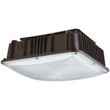 Sunlite 88129 LED Outdoor Canopy Light Fixture, 30W/40W/60W, 7800 Lumens, 30K/40K/50K, 80 CRI, ETL Listed, Bronze, for Commercial & Industrial Use