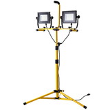 Sunlite 88178 LED Dual-Head Portable Construction Work Light with Tripod Stand, 144 Watts, 7000 Lumens, 6 Foot Cord, for Workshops, Garages, Attics, Basements, Job Sites