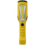 Sunlite 88179 LED Portable Work Light Fixture, 15' Power Cord, 12 Watts, 6200K Daylight, 1200 Lumens, Built-In Outlet, ETL Listed, Yellow, For Construction, Work Sites & Garage Use