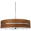 Sunlite 88672 20&#8243; LED Hanging Pendant, Mid-Century Modern Wood Drum Fixture, Adjustable 3 CCT 3000K-5000K, 1500 Lumens, 25 Watts, Dimmable, Brushed Nickel Canopy