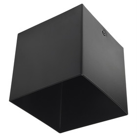 Sunlite 90159 4 Inch Modern Cube Ceiling Spotlight, Matte Black Finish, Aluminum Shade, Minimalist Design Downlight, 50 Watts Max, GU10 LED Bulb (Not Included), 120V, Living Room &#038; Entryways