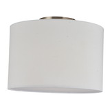 Sunlite 90166 Semi-Flush Fabric Drum Ceiling Light Fixture, Medium Base (E26), 120 Volts, White, ETL Listed, For Residential & Commercial Use