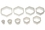 Silikomart 72.306.87.0069 Nylon Cutter 06 Regular Hexagon - From 3X2.5 Cm To 12X10 Cm
