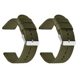 TOPTIE 2 Pcs Nylon Watch Straps, 18/20/22/24mm Quick Release Replacement Watch Band for Men, Women