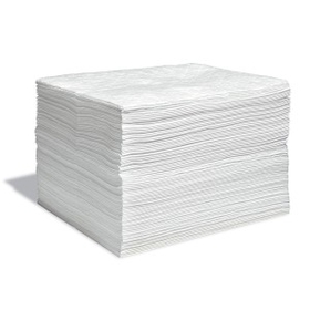 SpillTech Oil-Only Contractor Grade Pads (18" L x 15" W), White