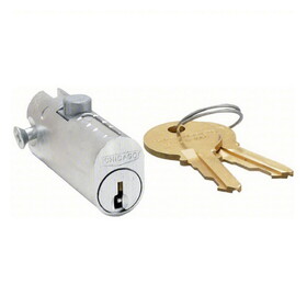 Compx Chicago C5001Lp Ka #3X5 File Cabinet Lock, 1-3/4" Cylinder, Round Bolt, Keyed Alike