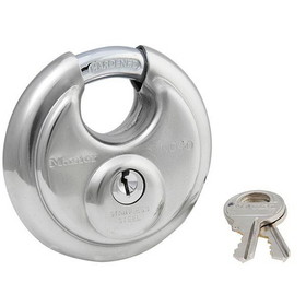 Master Lock 40Dpf Kd Stainless Steel 2-3/4" Discus Double-Locking Padlock With Shrouded 5/8" Shackle, Carded