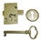 CompX National C8826-3 Surface Mounted Furniture Lock for Door/Drawer, Bright Brass