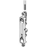 S. Parker R198 Dure Lever Flush Bolt With Rounded Corners, 1/8