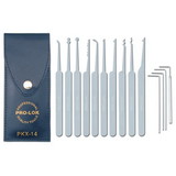 Pro-Lok Pkx-14 Pick Set With 14 Pick And Snap Leather Case