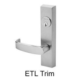 Sargent 713-8-ETL US32D Key Locks/Unlocks Lever Trim for 8800 Series Exit Devices, Stainless Steel