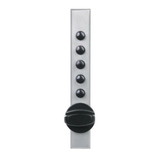 Kaba Simplex 9622C20-26D-41 Mechanical Cabinet Lock, Wood Application, End Throw, Ball Knob, With Trim Plate, Standard Deadbolt