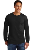 Gildan® - Ultra Cotton® 100% Cotton Long Sleeve T-Shirt with Pocket - 2410