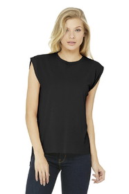 Bella+Canvas BC8804 Women's Flowy Muscle Tee With Rolled Cuffs