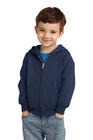 Custom Port & Company CAR78TZH Toddler Core Fleece Full-Zip Hooded Sweatshirt