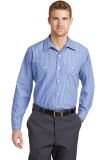 Red Kap® Long Size, Long Sleeve Striped Industrial Work Shirt - CS10LONG