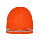 CornerStone ® Lined Enhanced Visibility with Reflective Stripes Beanie - CS804