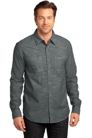 District Made&#174; - Mens Long Sleeve Washed Woven Shirt - DM3800