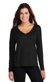 Custom District DM413 Women's Drapey Long Sleeve Tee