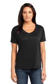 District DM480 Made - Ladies Modal Blend Relaxed V-Neck Tee
