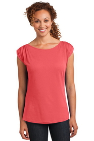 District DM483 Made Ladies Modal Blend Gathered Shoulder Tee