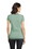 District DT2202 Juniors Faded Rounded Deep V-Neck Tee