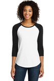 District® Women's Fitted Very Important Tee® 3/4-Sleeve Raglan - DT6211