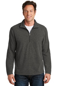 Custom Port Authority F234 Heather Microfleece 1/2-Zip Pullover