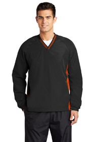 Custom Sport-Tek JST62 Tipped V-Neck Raglan Wind Shirt