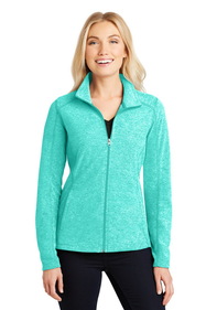 Custom Port Authority L235 Ladies Heather Microfleece Full-Zip Jacket