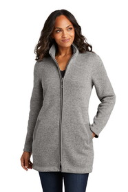 Custom Port Authority L425 Ladies Arc Sweater Fleece Long Jacket