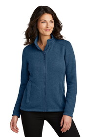 Custom Port Authority L428 Ladies Arc Sweater Fleece Jacket