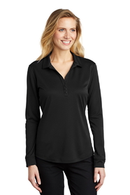 Custom Port Authority L540LS Ladies Silk Touch Performance Long Sleeve Polo