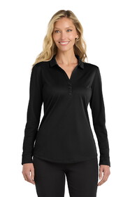 Port Authority L540LS Ladies Silk Touch Performance Long Sleeve Polo