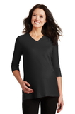Custom Port Authority® Ladies Silk Touch™ Maternity 3/4-Sleeve V-Neck Shirt - L561M
