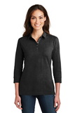 Custom Port Authority® Ladies 3/4-Sleeve Meridian Cotton Blend Polo - L578