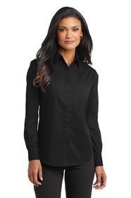 Custom Port Authority - Ladies Long Sleeve Value Poplin Shirt. L632
