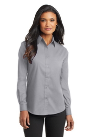 Custom Port Authority L632 Ladies Long Sleeve Value Poplin Shirt