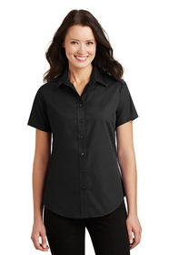 Custom Port Authority L633 Ladies Short Sleeve Value Poplin Shirt