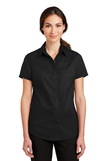 Custom Port Authority® Ladies Short Sleeve SuperPro™ Twill Shirt - L664
