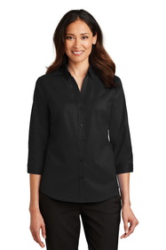 Port Authority&#174; Ladies 3/4-Sleeve SuperPro&#153; Twill Shirt - L665
