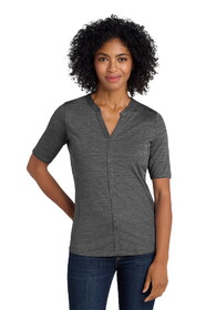Port Authority LK583 Women's Stretch Heather Open Neck Top