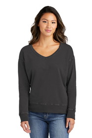 Port & Company&#174; Ladies Beach Wash&#174; Garment-Dyed V-Neck Sweatshirt - LPC098V