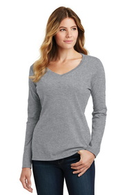 Port & Company LPC450VLS Ladies Long Sleeve Fan Favorite V-Neck Tee