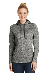 Custom Sport-Tek LST225 Ladies PosiCharge Electric Heather Fleece Hooded Pullover