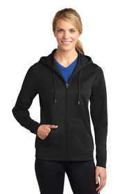 Sport-Tek LST238 Ladies Sport-Wick Fleece Full-Zip Hooded Jacket